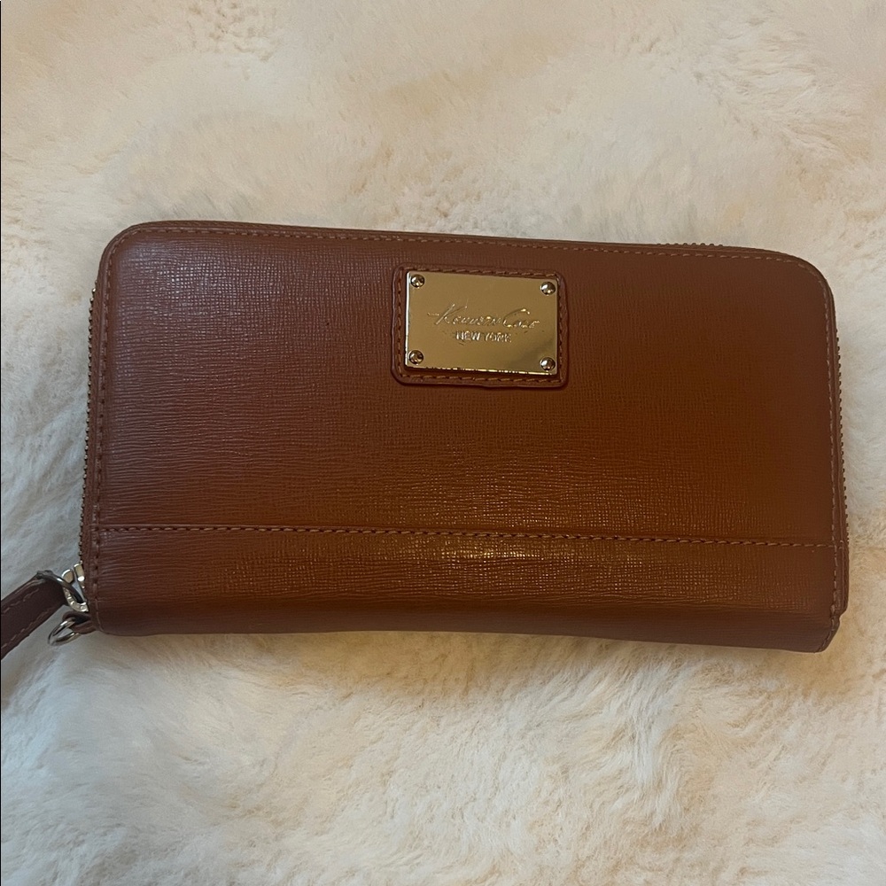 Kenneth Cole Cognac Faux Leather Wallet